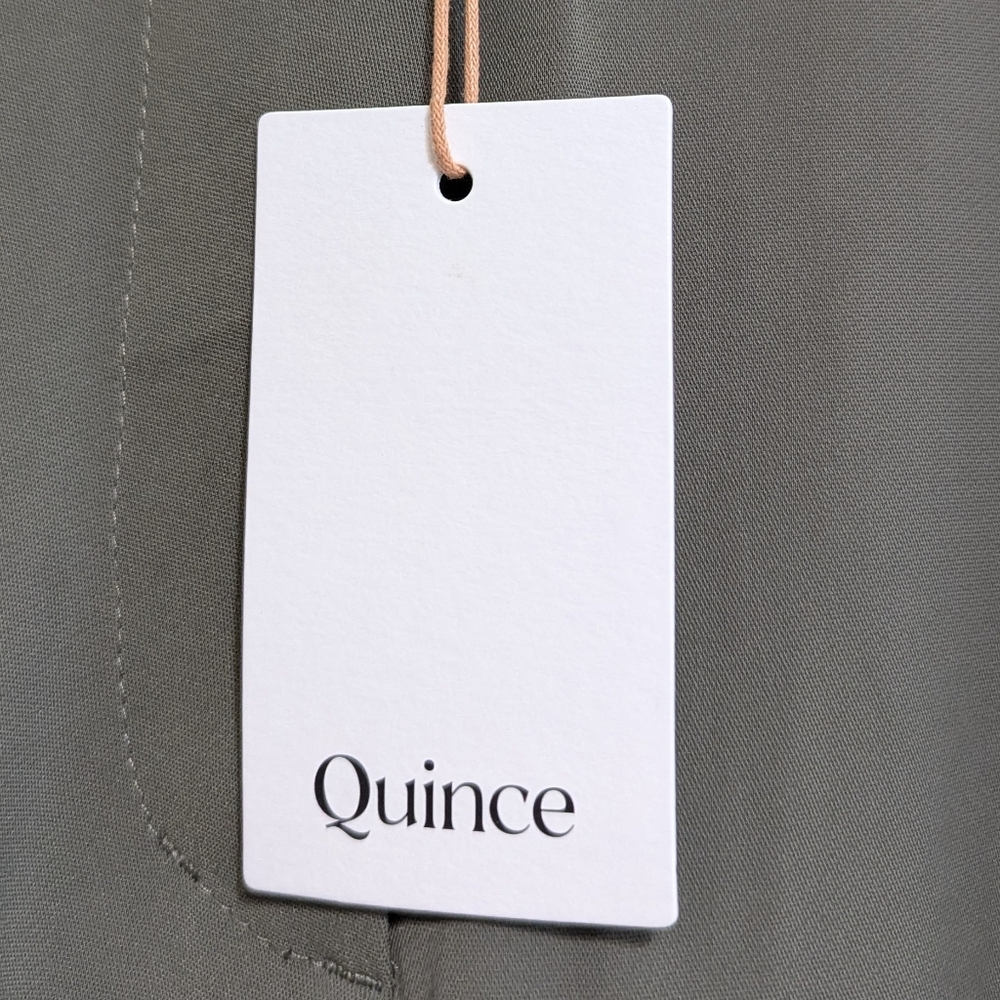 Quince Stretch Crepe Pleated Wide Leg Pants in Olive sz 10 Women's NWT 30 - Picture 3 of 8